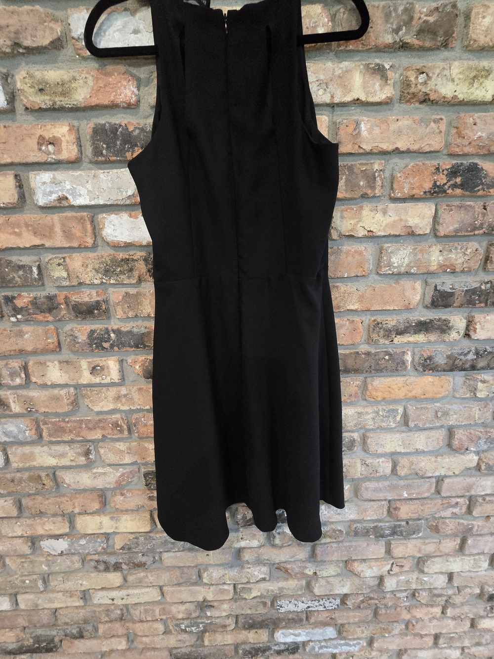 Banana Republic Black Sleeveless Fit-and-Flare Midi Dress Size 12 Tall
